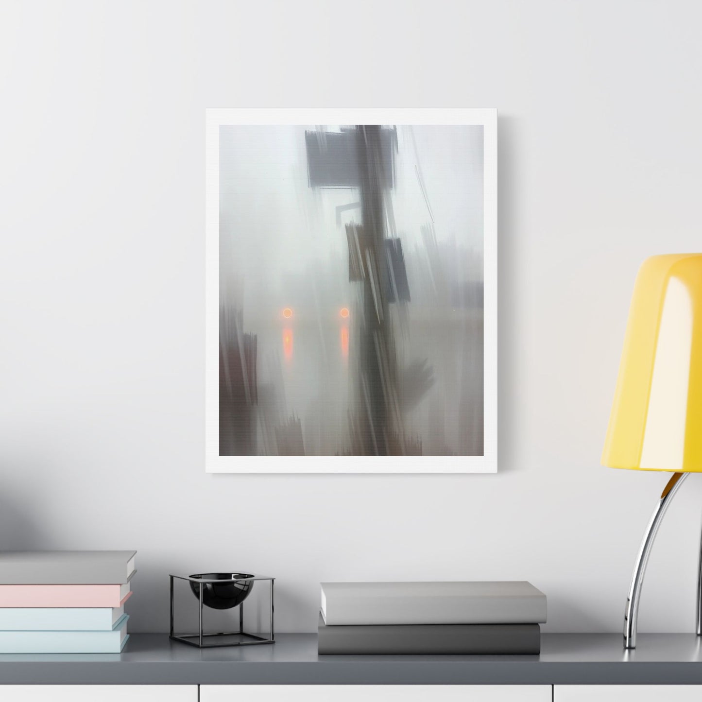 Faded Pastel Abstract Decor Art VI 'Designed by AI' Print on Canvas