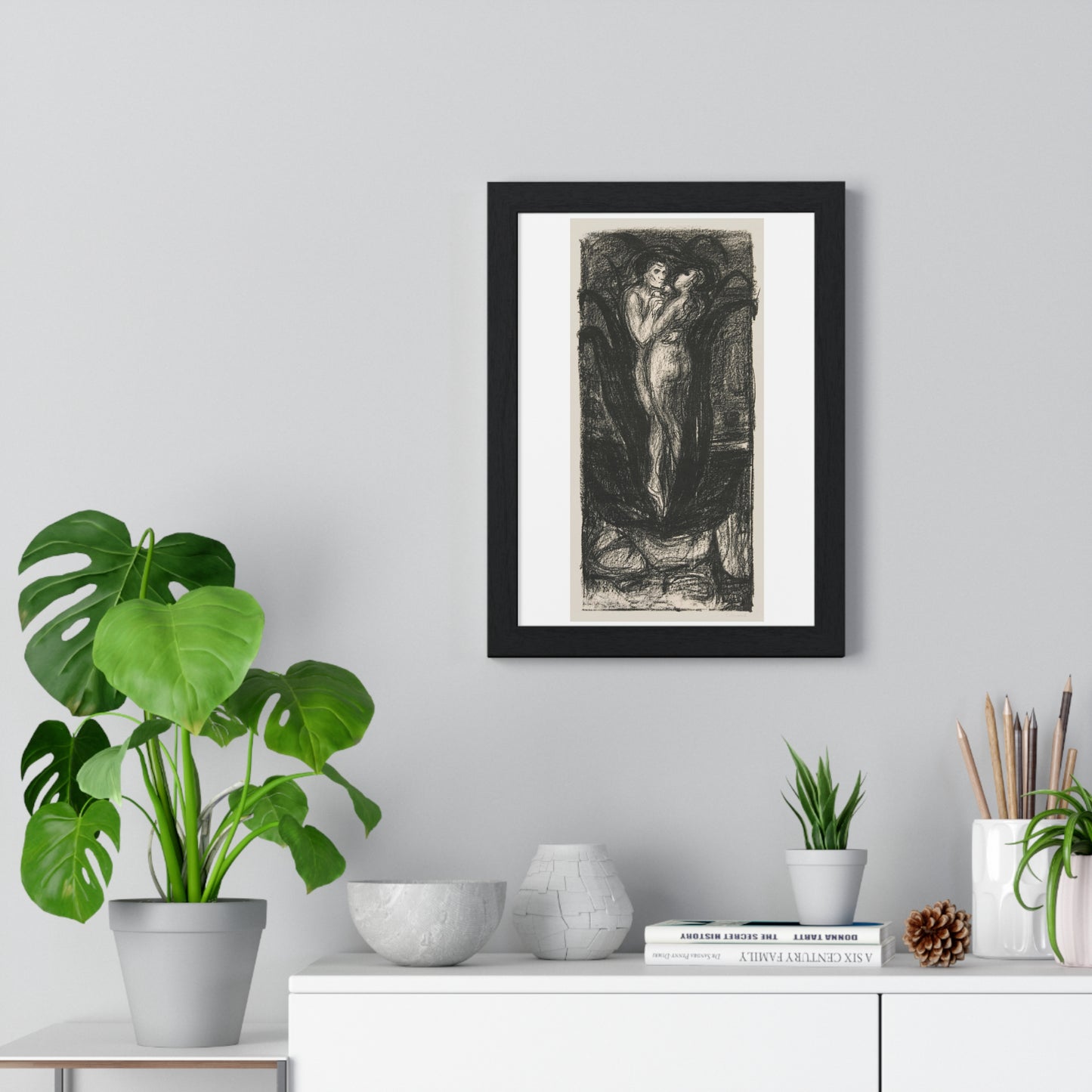 The Flower of Love 'Die Blume der Liebe' (1896) by Edvard Munch, from the Original, Framed Art Print