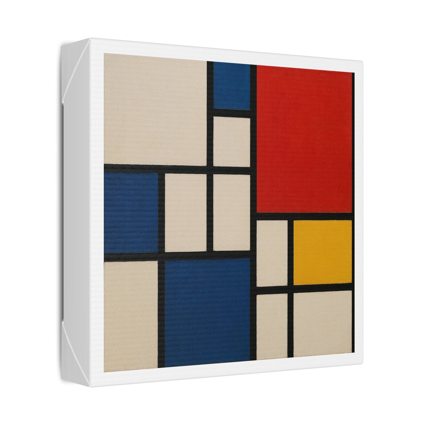 Abstract Artwork in the Style of Piet Mondrian 'Designed by AI' Canvas Art Print