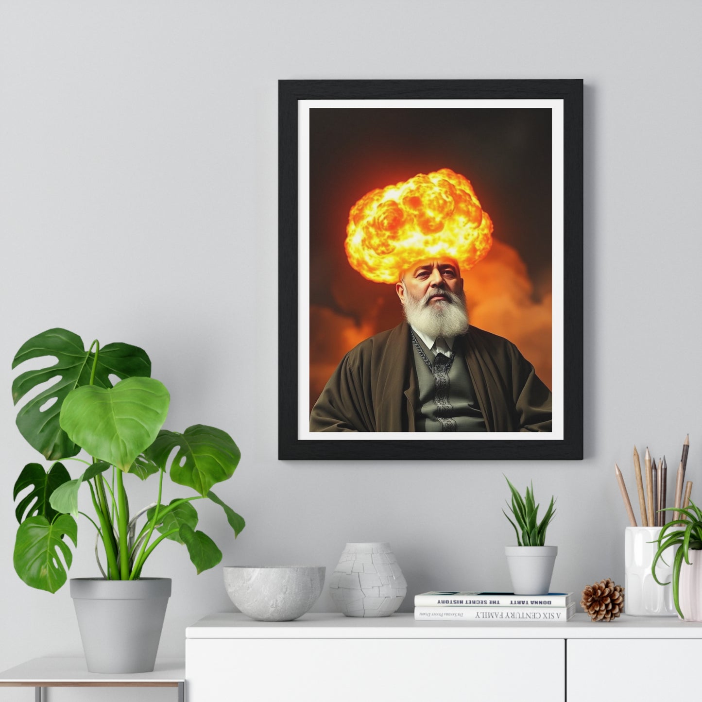 Mind Blowing, Photorealistic Art 'Designed by AI' Framed Print