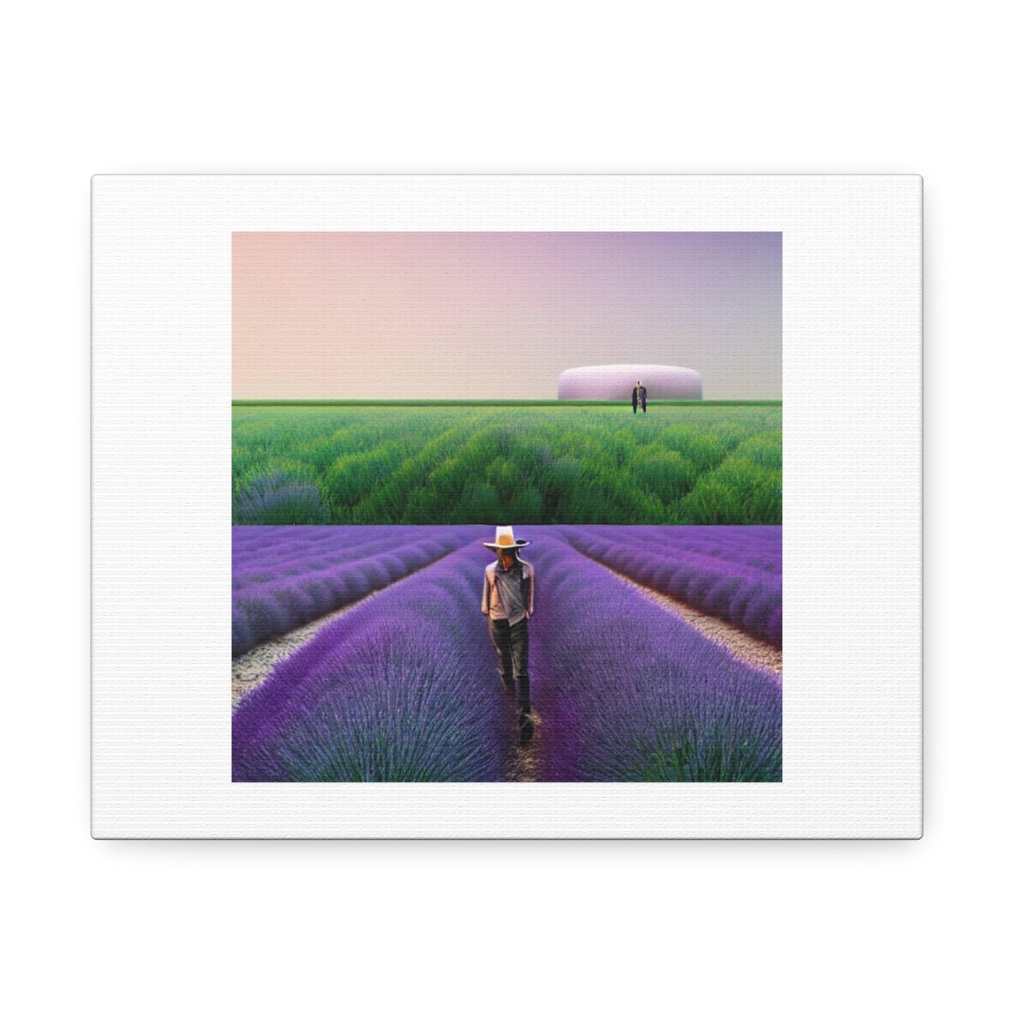 Adam Ant Face Shot Purple Hat In a Lavendar Field 'Designed by AI' on Canvas