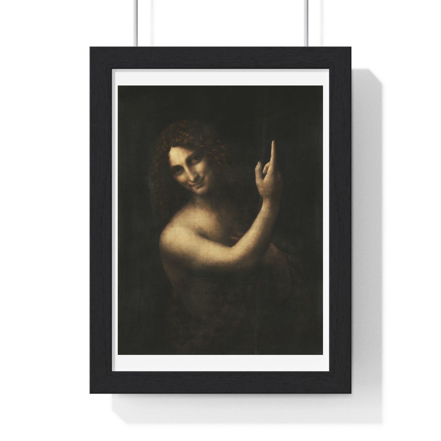 Saint John the Baptist (1513-1516) Famous Painting by Leonardo da Vinci, from the Original, Framed Art Print