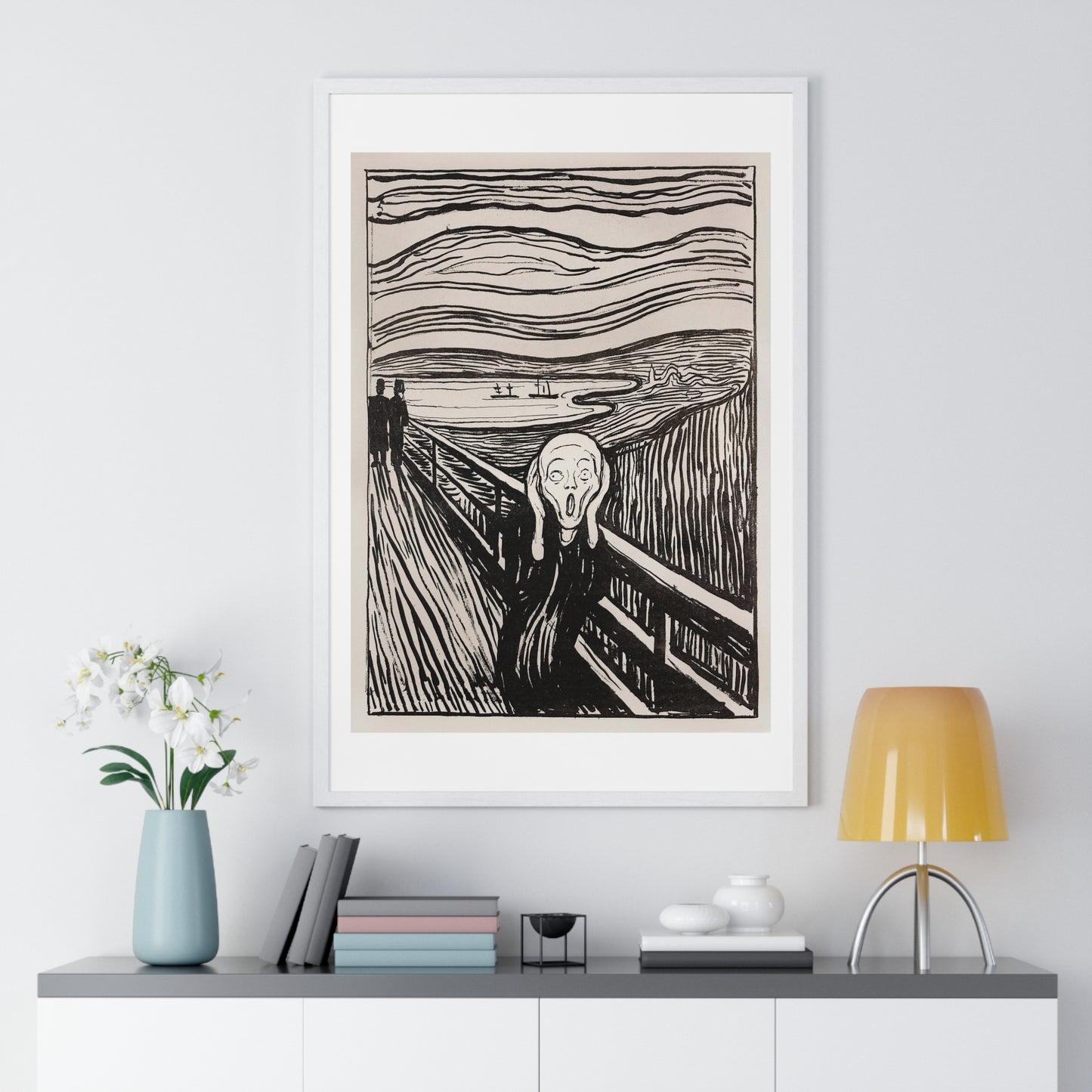 The Scream (1895) by Edvard Munch, from the Original, Framed Art Print