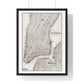 Map of the City of New York (circa 1850) from the Original, Framed Art Print