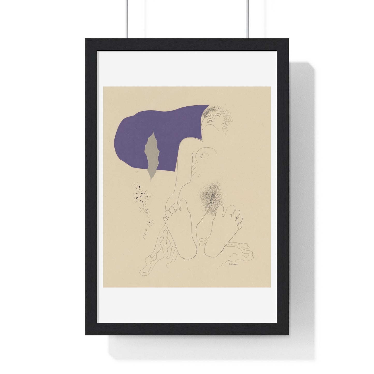 Reclining Nude by Mikuláš Galanda, from the Original, Framed Art Print