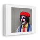 Sir Keir Starmer as a Sad Clown with Beret 'Designed by AI' Art Print on Canvas