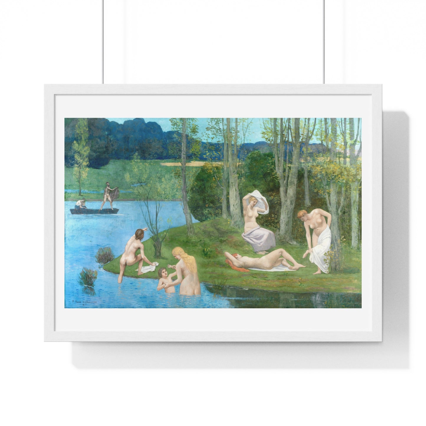 Summer (1891) by Pierre Puvis de Chavannes, from the Original, Framed Art Print