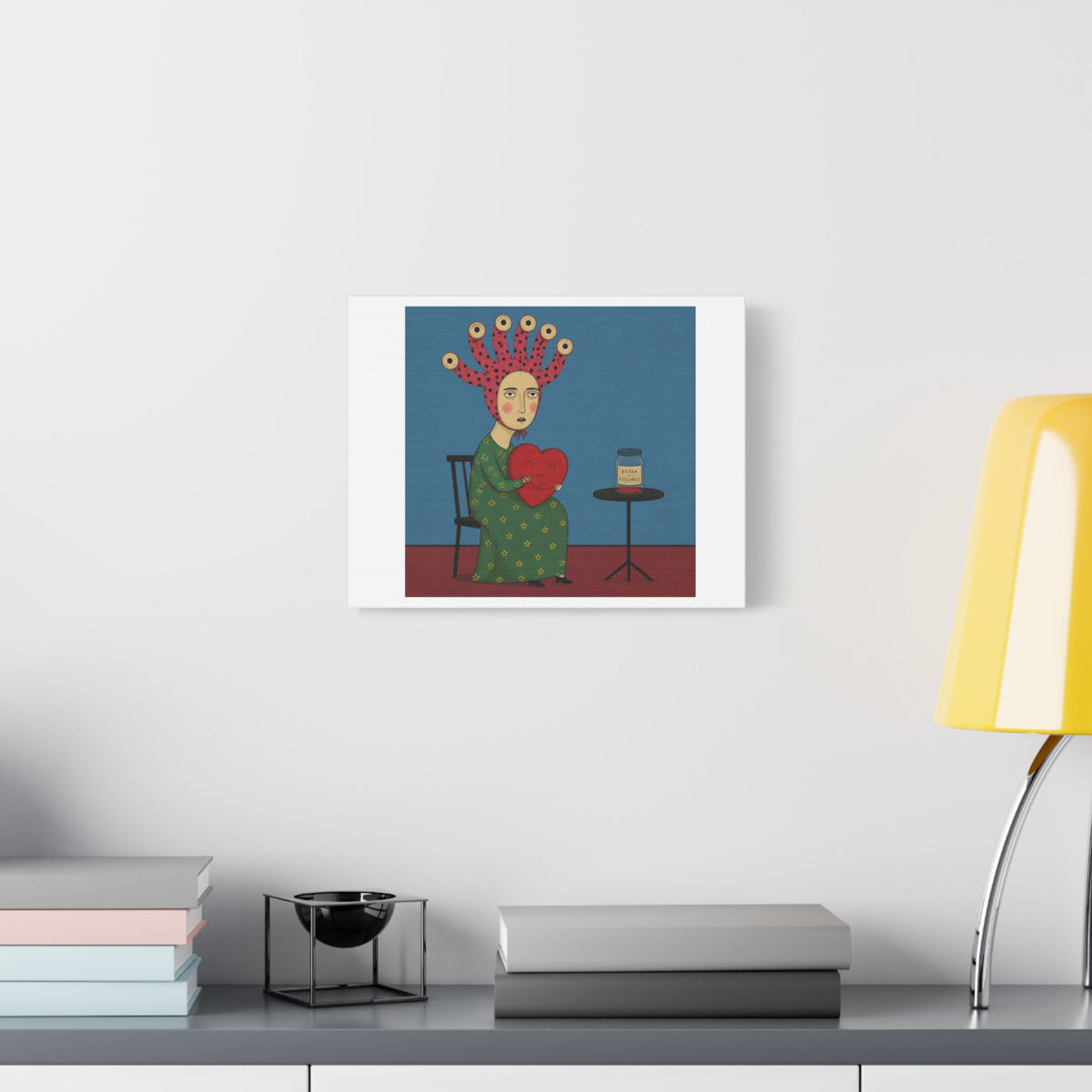 Extra Feelings, Cartoon Art Print on Canvas
