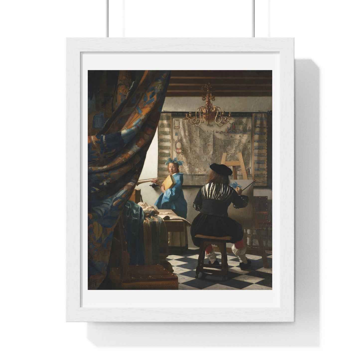 The Allegory of Painting (1666 –1668) by Johannes Vermeer, from the Original, Framed Art Print