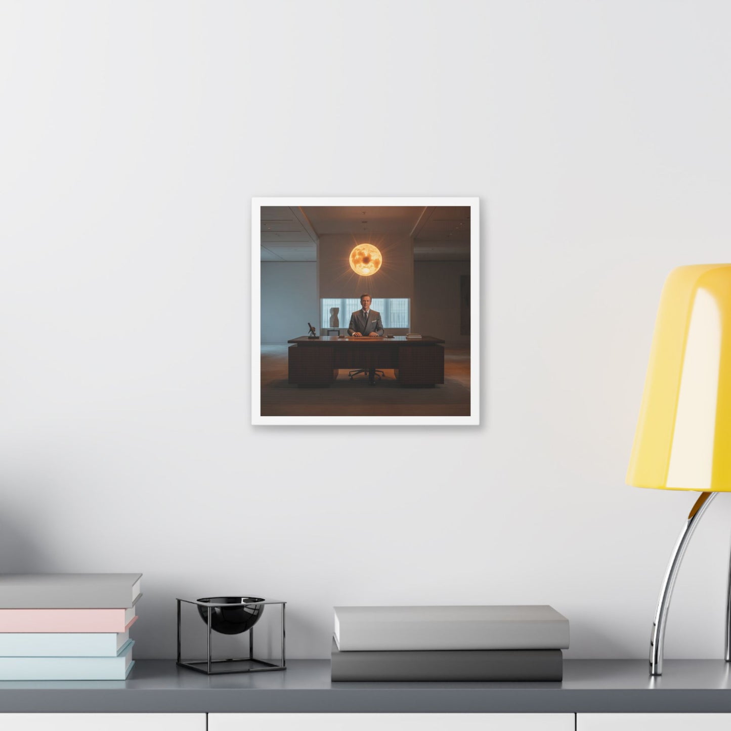 Boss Never Leaves the Building Without His Own Sun 'Designed by AI' Canvas Art Print