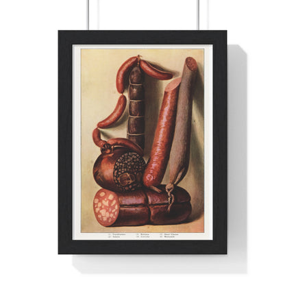 Appetizing Sausages from the book, The Grocer's Encyclopedia (1911) from the Original Art Print on Canvas