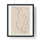 Nude Three Quarters, Part of Head Cropped (1913) by Henri Matisse from the Original, Framed Art Print