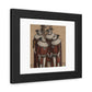 The Ambassadors As Robots In The Style Of Hans Holbein 'Designed by AI' Wooden Framed Print