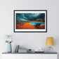 Dystopian Pool Scene Photorealistic Art Style 'Designed by AI' Framed Print
