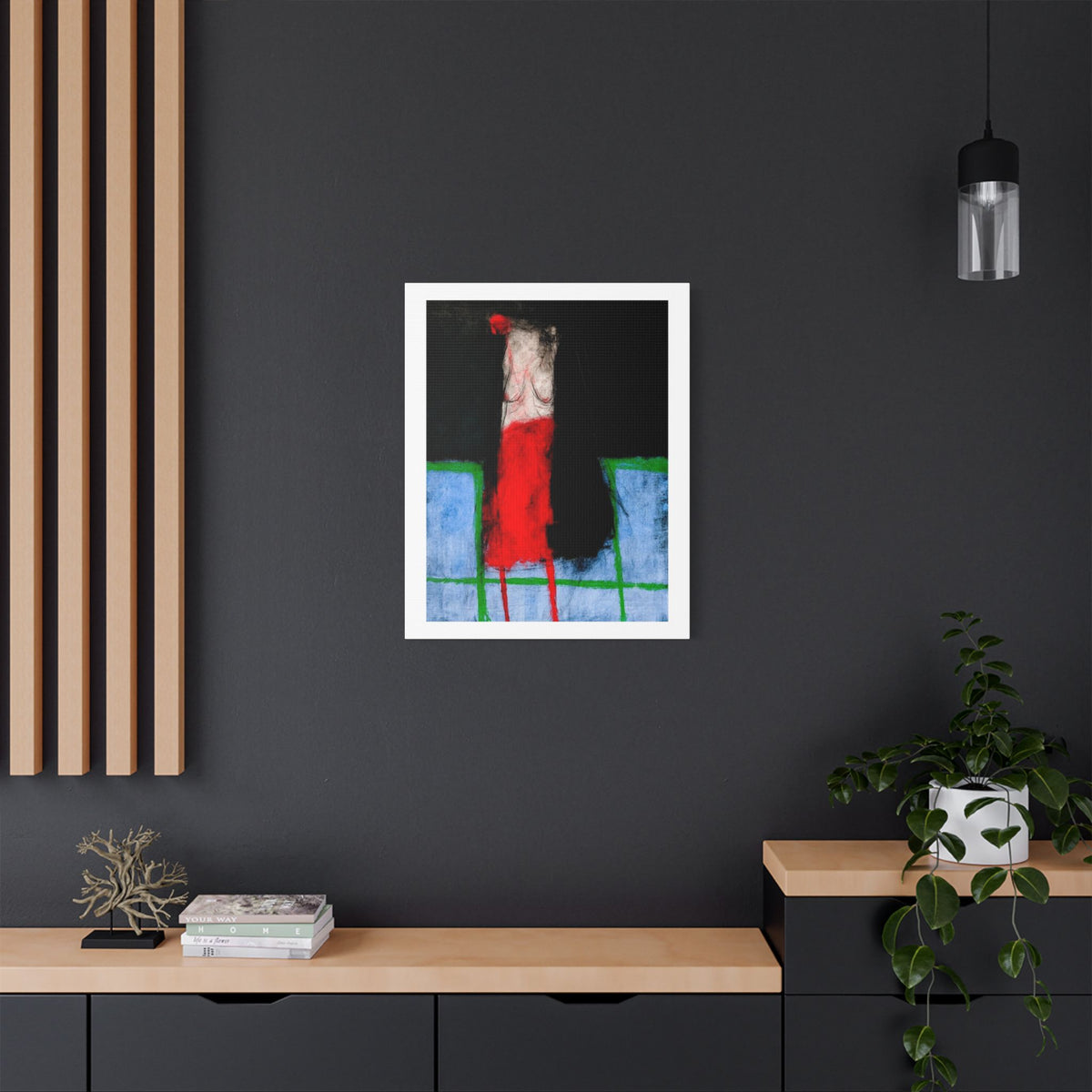 Grandmother, Neo-Surrealism, Art Print on Satin Canvas, Stretched