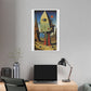 Man at the Watchtower, Surrealist Art Style 'Designed by AI' Canvas Art Print