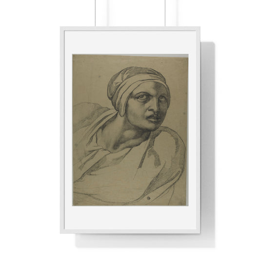 Half-Length Figure (1780–1799) by Michelangelo Buonarroti, from the Original, Framed Art Print