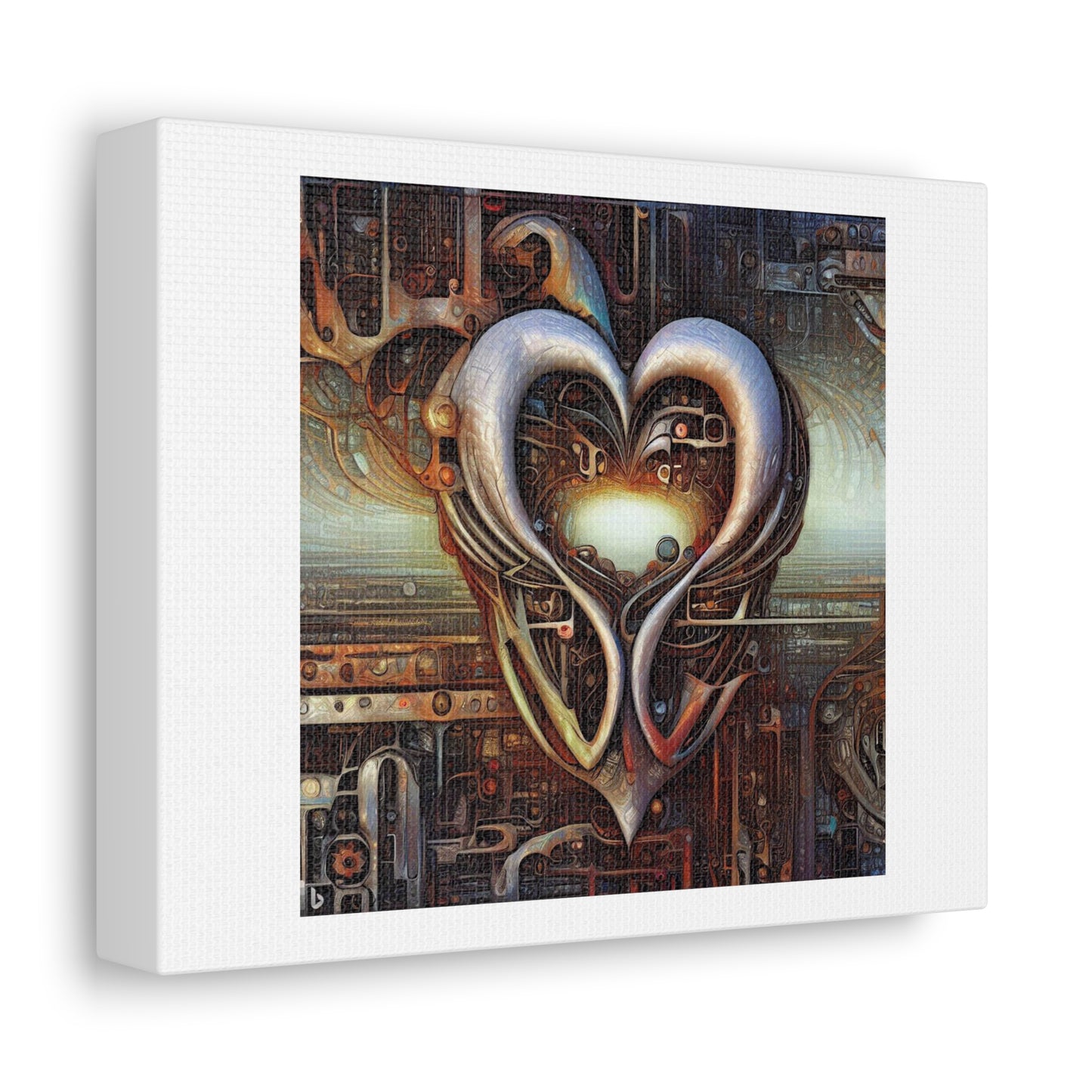 Infinite Love in the Art Style of Peter Gric 'Designed by AI' Print on Satin Canvas