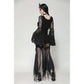 Dark in Love Zuri Gothic Romantic Lace Patchwork Bell-Sleeve Layered Cuff Top