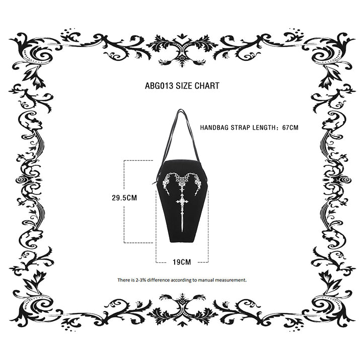 Dark in Love Quinn Mystic Horn Goth Coffin Bag