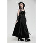 Dark in Love Fia Romantic Gothic Hollow Waist Maxi Dress