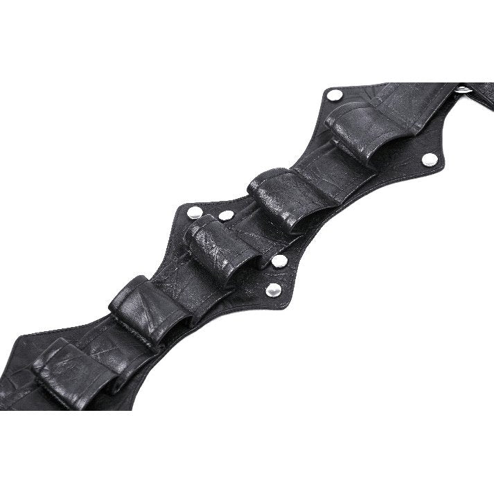 Dark in Love Kaia Skeleton Punk Leather Bow Tie