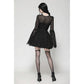 Dark in Love Greta Dark Mystique Gothic Lace-Up Mesh Dress