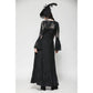 Dark in Love Emersyn Elegant Gothic Lace-Trimmed Long Robe
