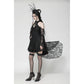 Dark in Love Gem Gothic Vine Lace-Tail Dress