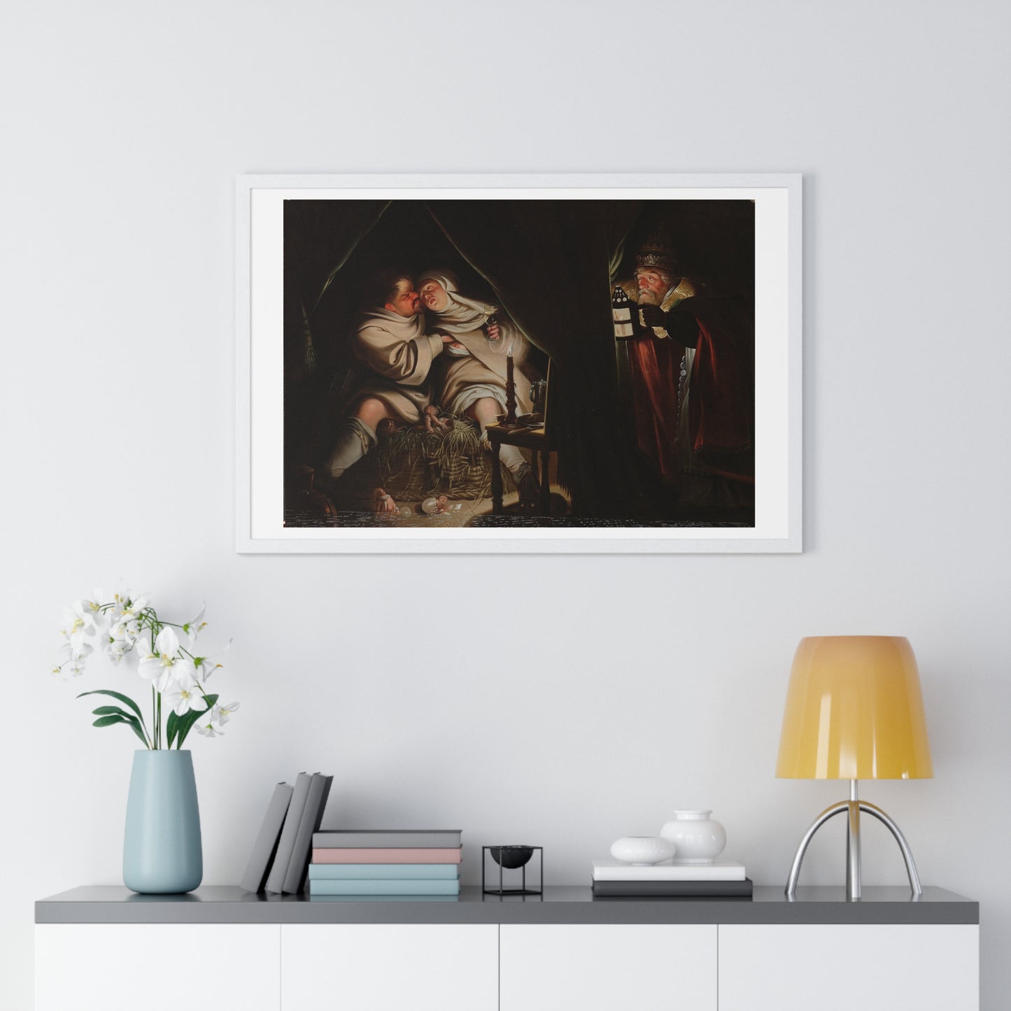 Satire on Celibacy (1600-1649) by Anonymous Artist, From the Original, Framed Print