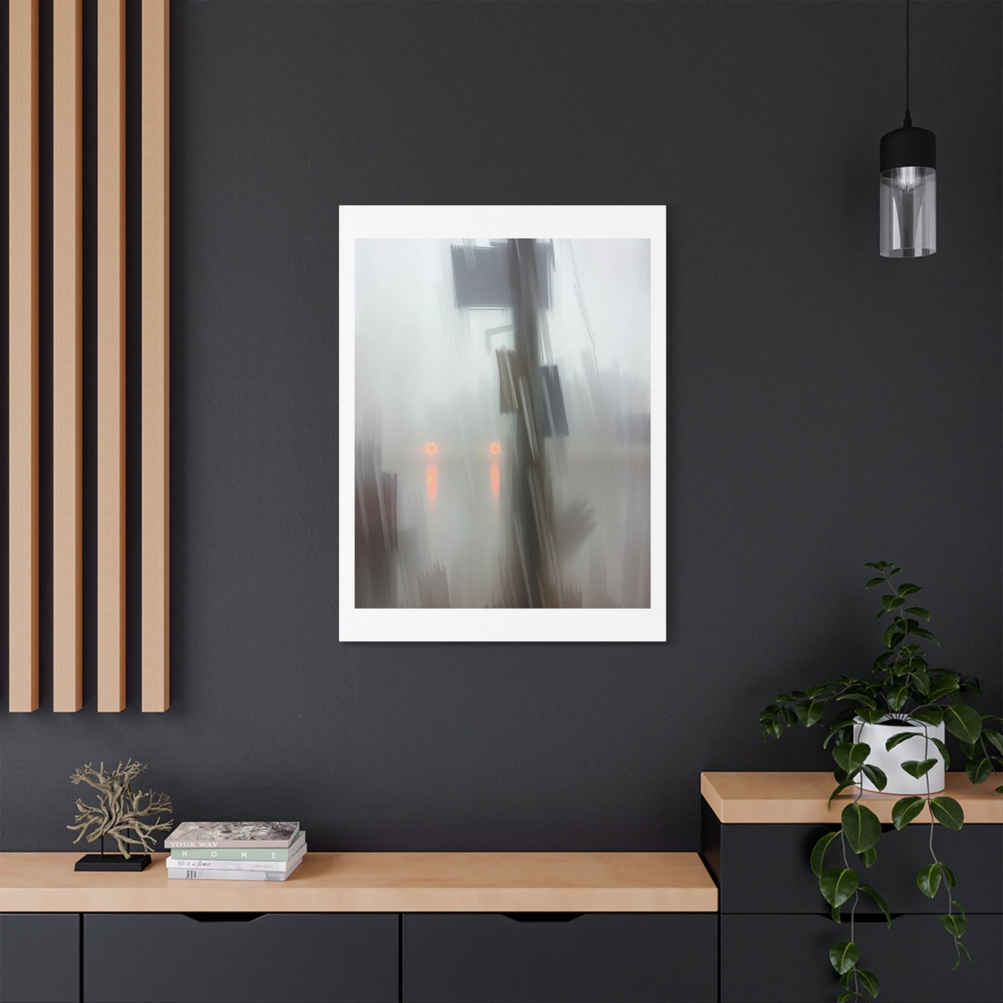 Faded Pastel Abstract Decor Art VI 'Designed by AI' Print on Canvas