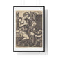 Charitas (1539) Engraving by Sebald Beham, from the Original, Framed Art Print