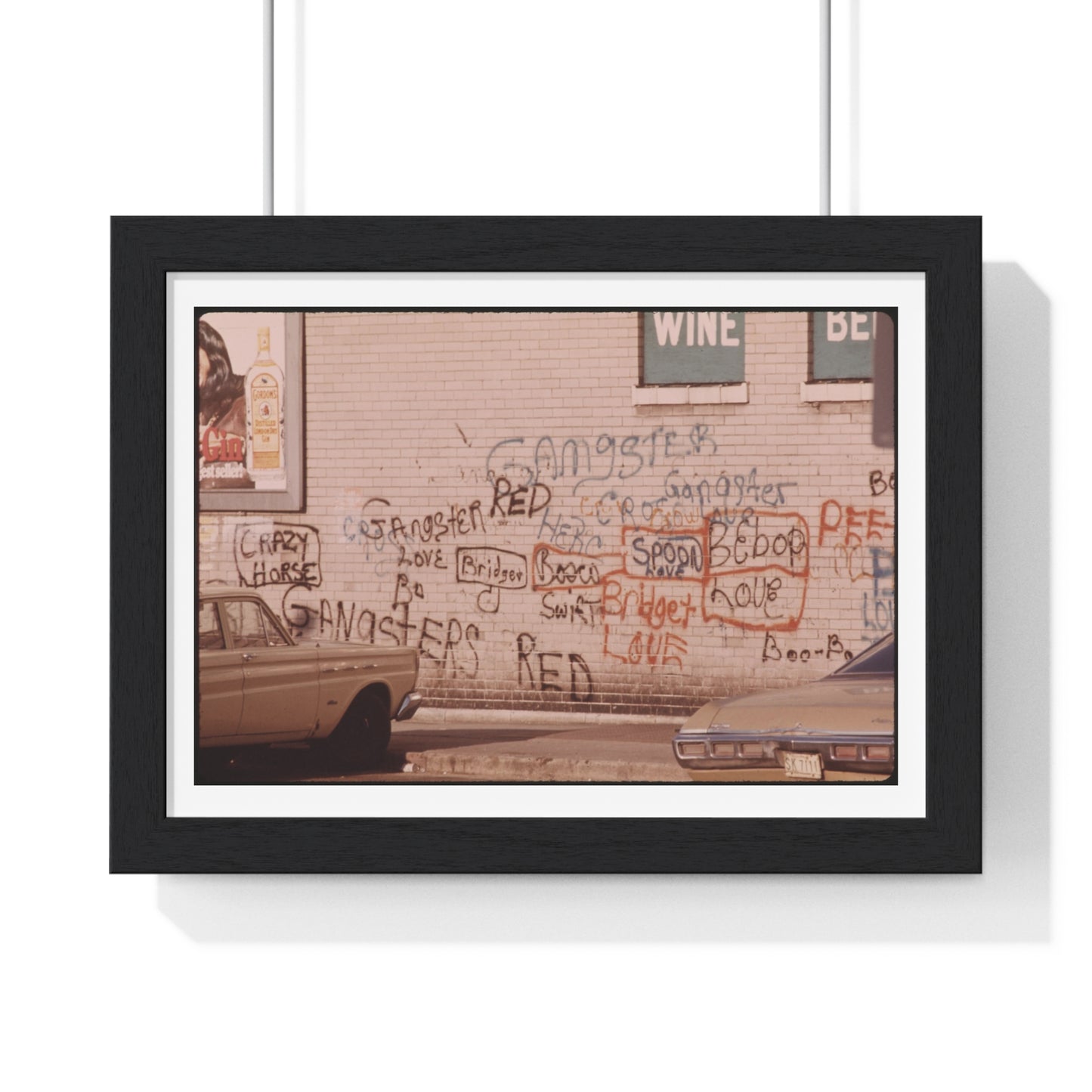 Graffiti On A Wall In Chicago (1973-1974) by John H White, from the Original, Framed Print