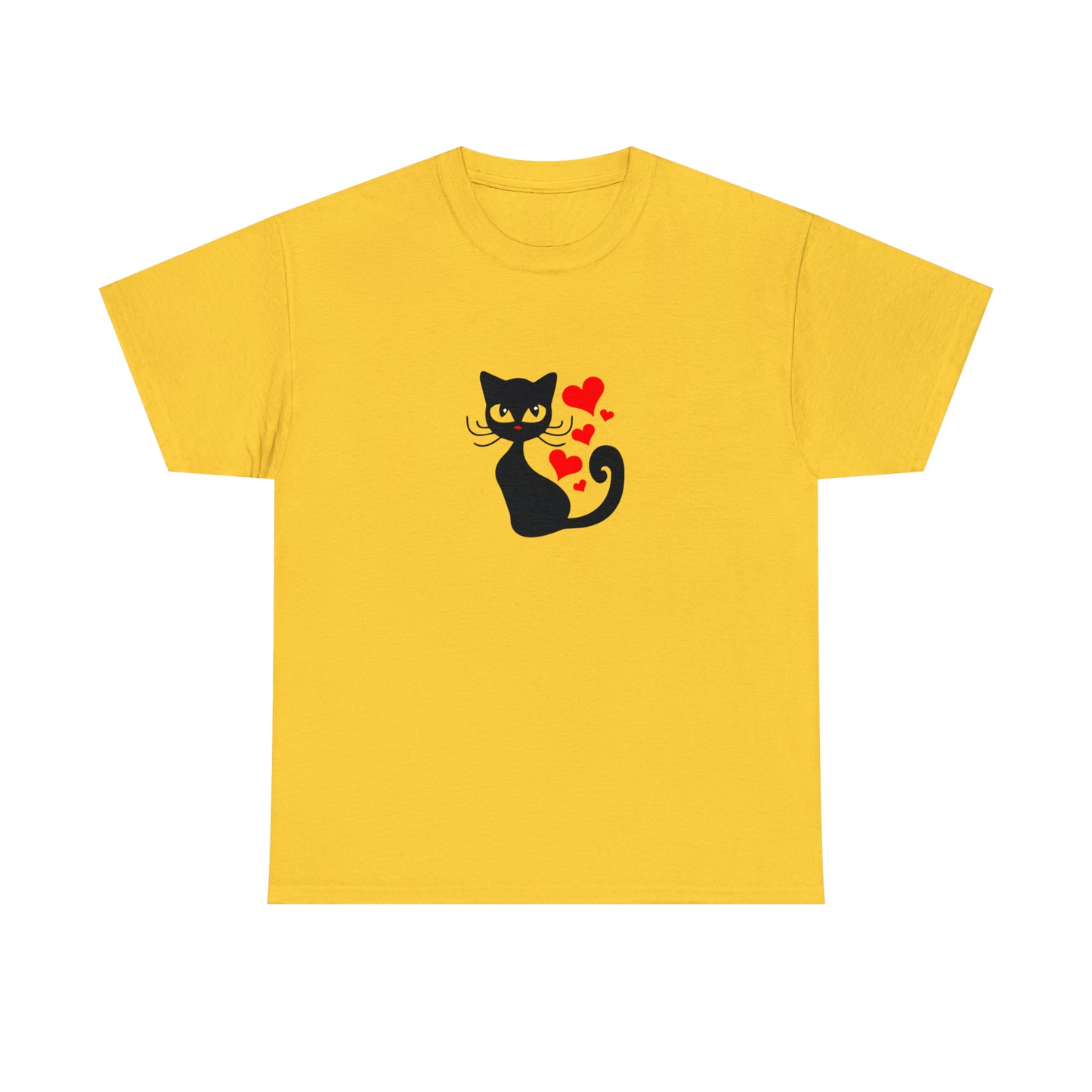 Love Cat Design Fashion T-Shirt