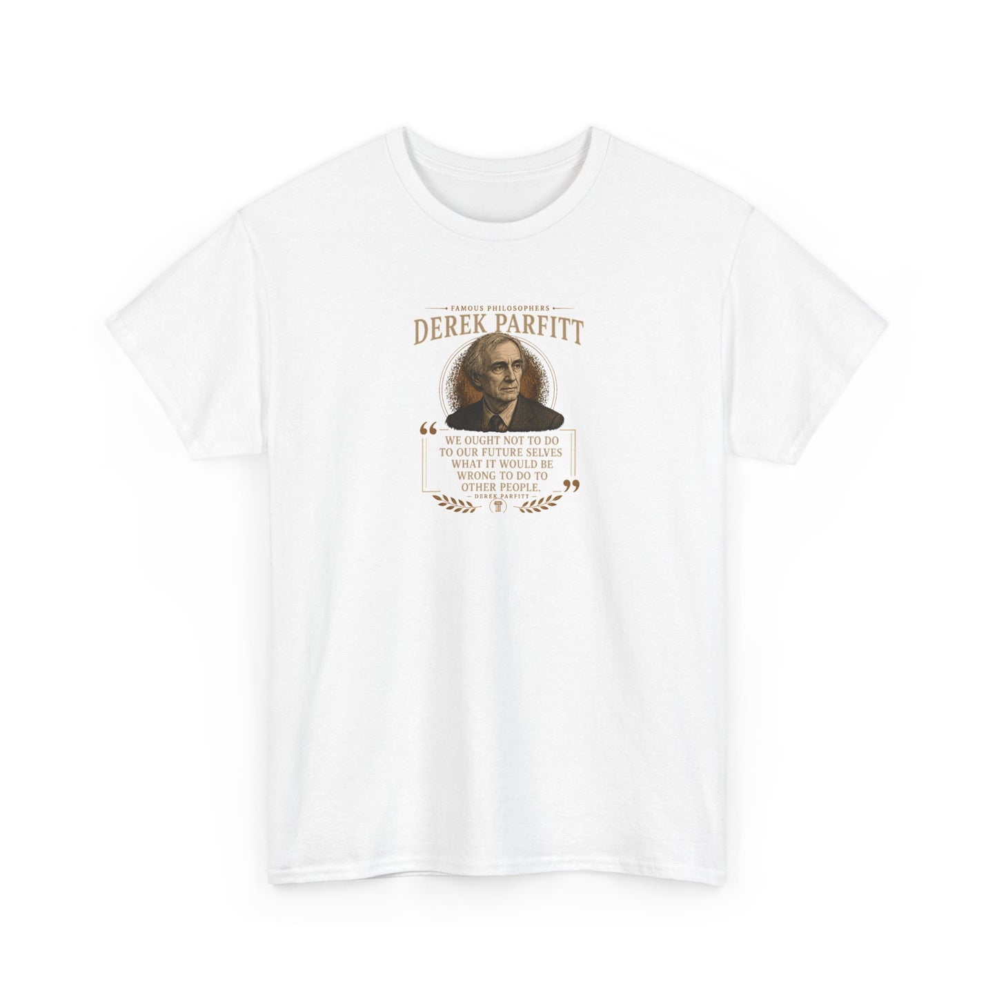 Derek Parfitt on Ethics and 'Temporal Neutrality' to Future Generations, Philosophy Tribute T-Shirt