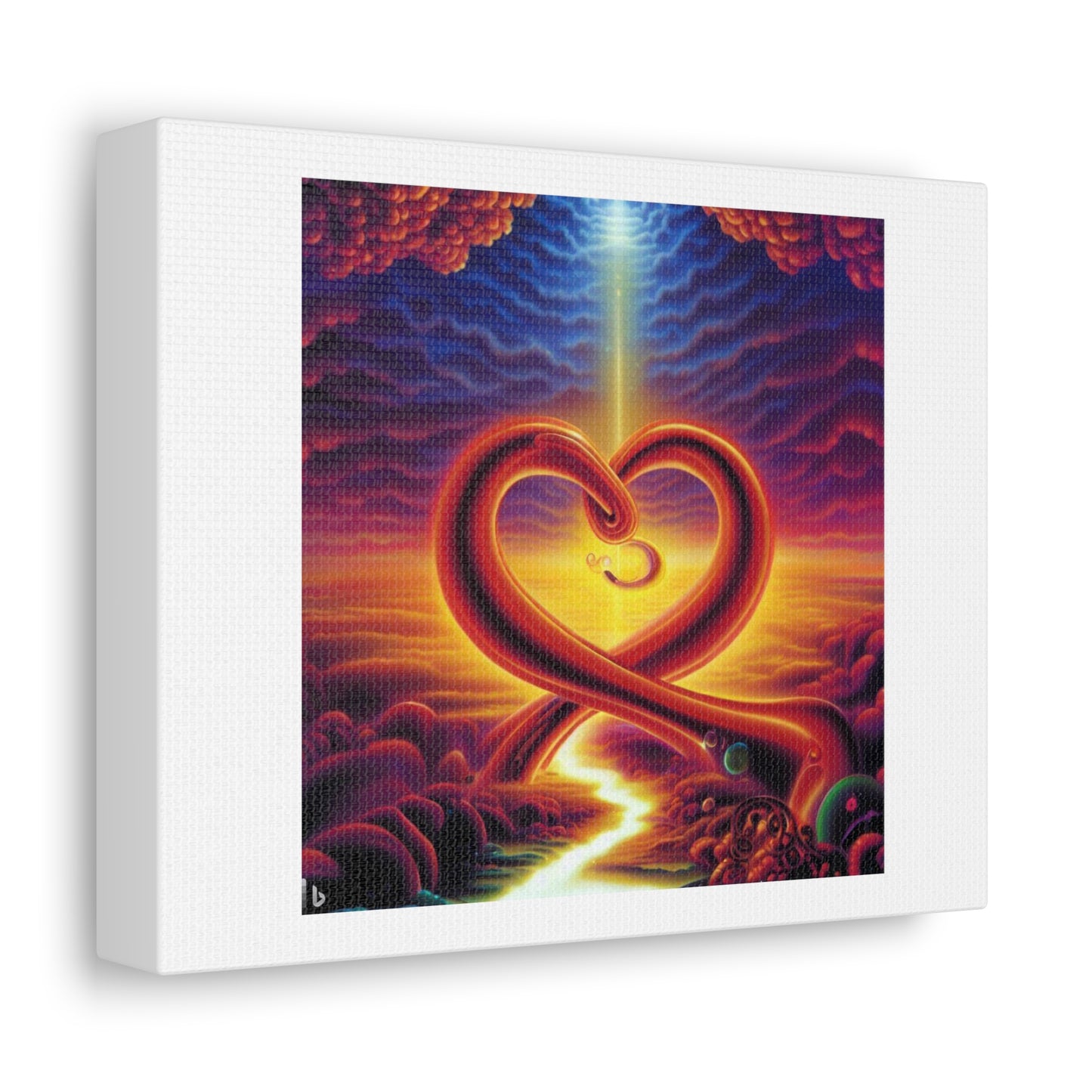 Infinite Love in the Art Style of Jeff Easley 'Designed by AI' Print on Satin Canvas