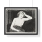 Female Nude, Seated on a Sofa, Hand to Head (1920) by Samuel Jessurun de Mesquita from the Original, Framed Art Print