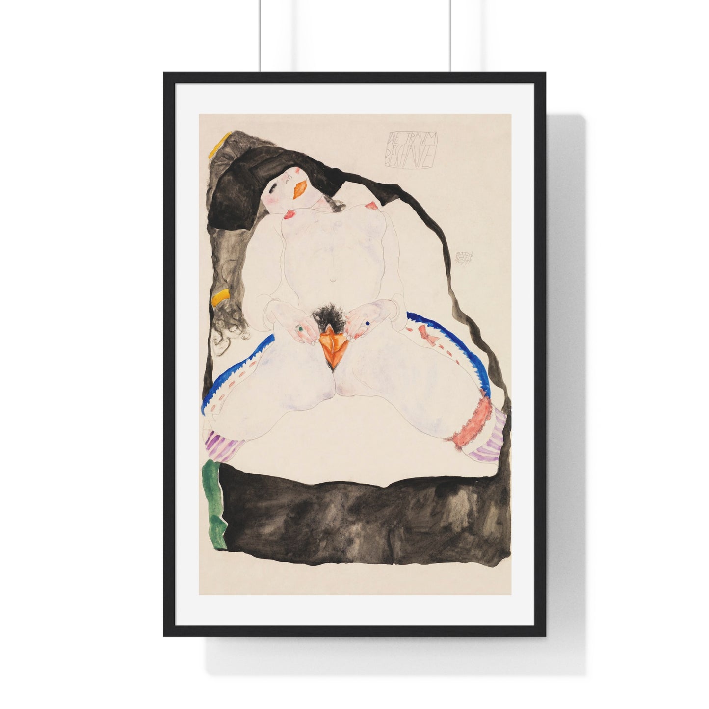 Observed in a Dream (1911) by Egon Schiele, from the Original, Framed Art Print