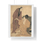 Japanese Vintage Art: Parting of Lovers, the Courtesan and her Lover (circa 1800) by Utamaro Kitagawa, Framed Art Print