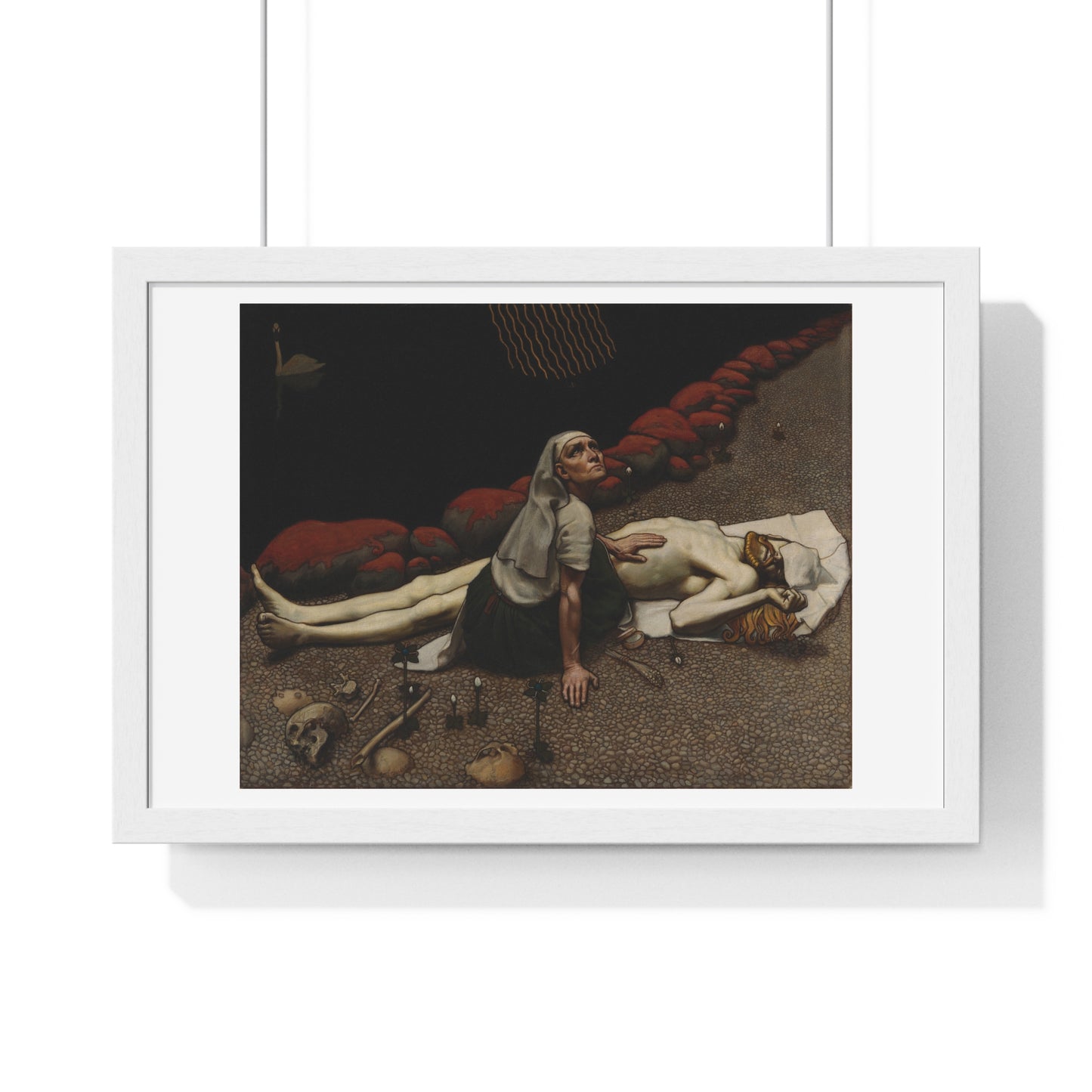 Lemminkäinen's Mother (189)  by Akseli Gallen-Kallela, from the Original, Framed Art Print