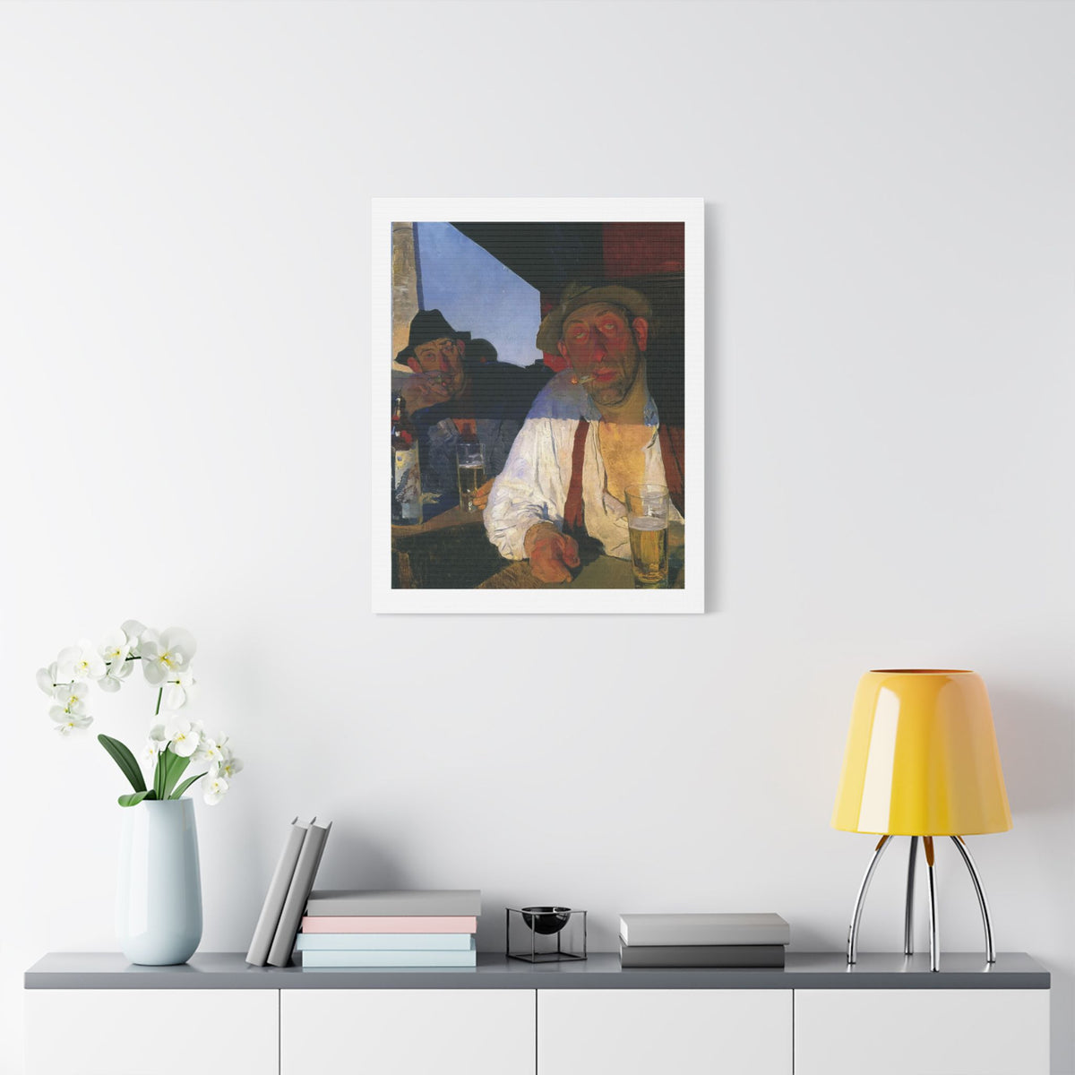 Café Art II, Print on Satin Canvas, Stretched
