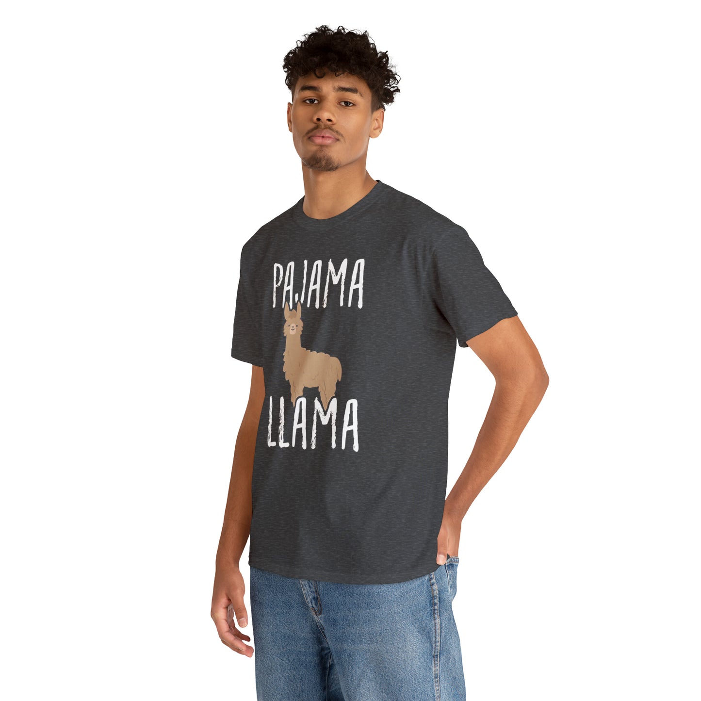 Pyjama Llama Heavy Cotton T-Shirt Quirky Women's Men's