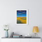 Yellow Meadow with Flowers, Surrealist Art 'Designed by AI' Framed Print