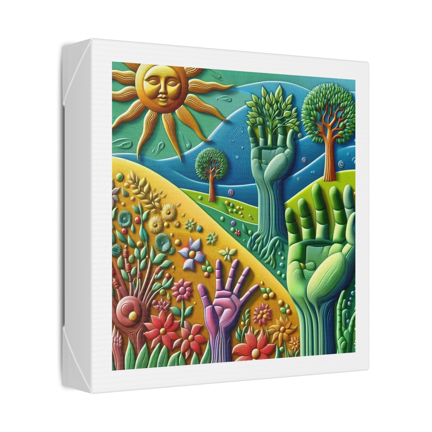 Gaia's Eternal Embrace 'Designed by AI' Canvas Art Print