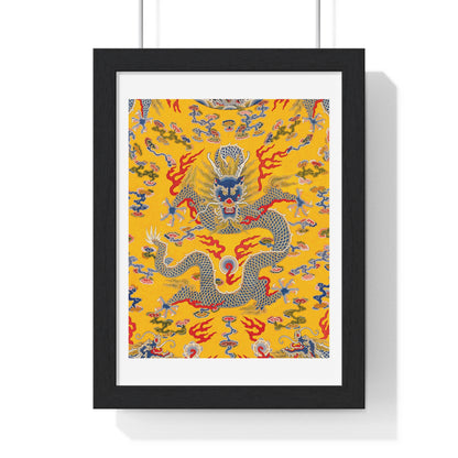 Chinese Empress's Twelve-Symbol Robe (18th-19th Century) Vintage Embroidery, from the Original, Framed Art Print