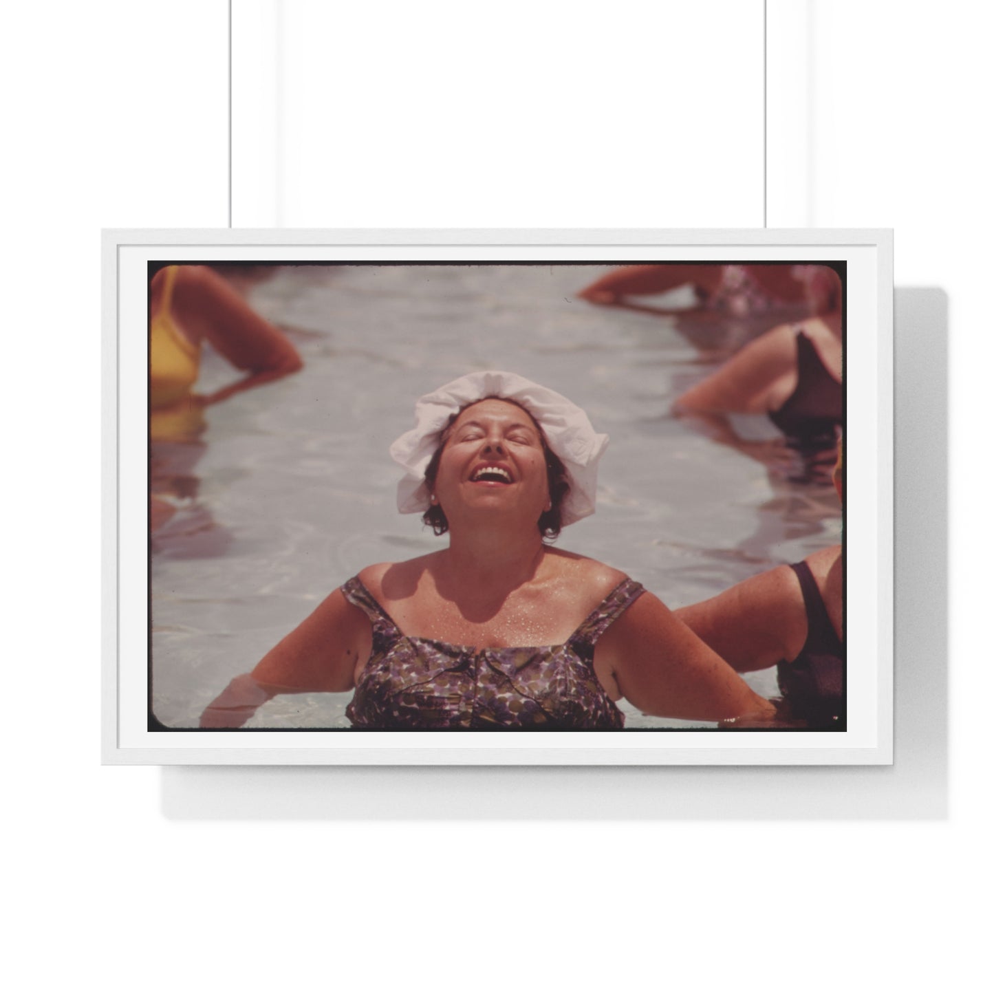 Organised Daily Exercises at the Century Village Retirement Community (circa 1973) Vintage Photography by Flip Schulke, Framed Print