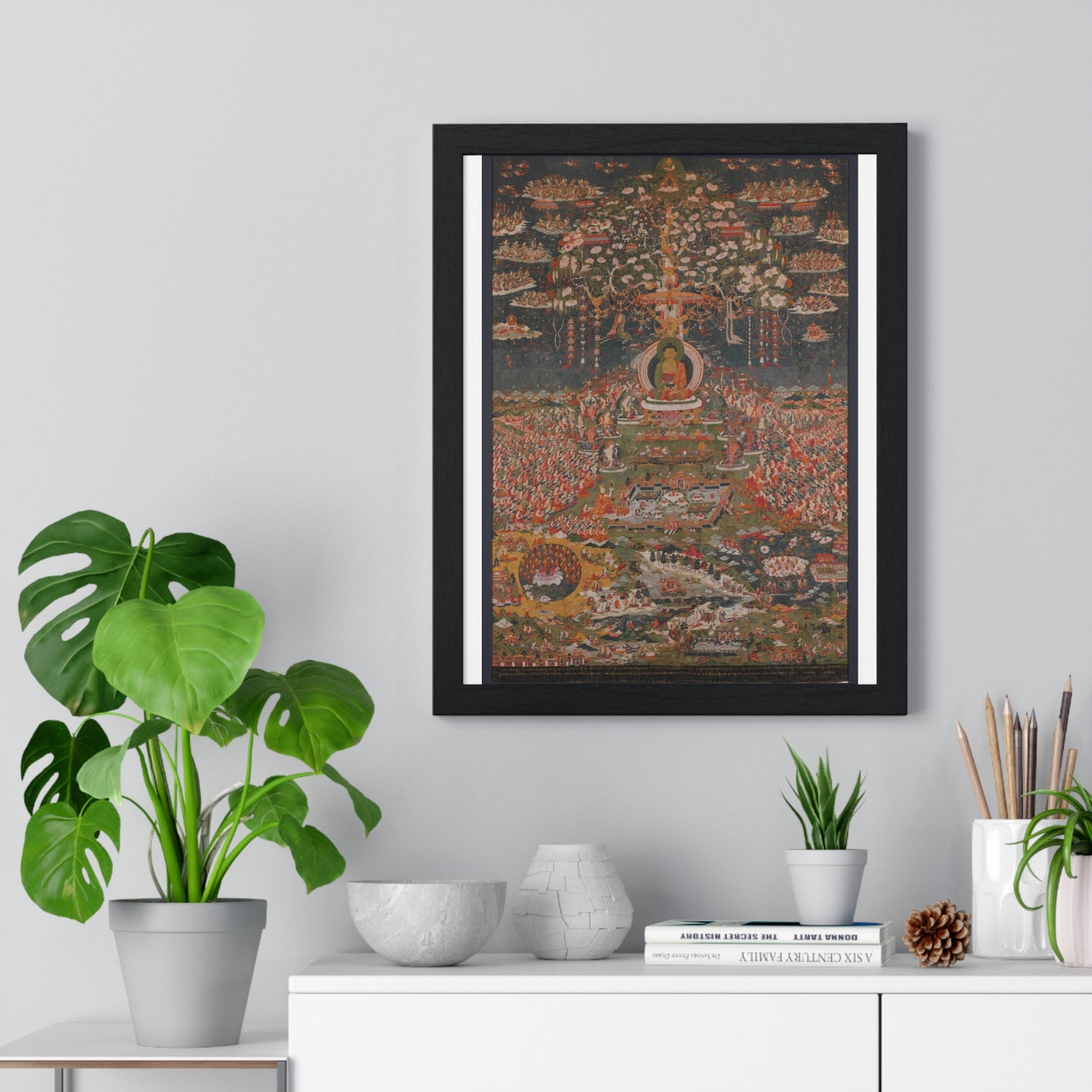 Amitabha or Infinite Light, the Buddha of the Western Pure Land 'Sukhavati' (circa 1700) Tibet, from the Original, Framed Art Print