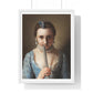 Young Woman with a Fan (1751-1756) by Pietro Antonio Rotari, from the Original, Framed Art Print
