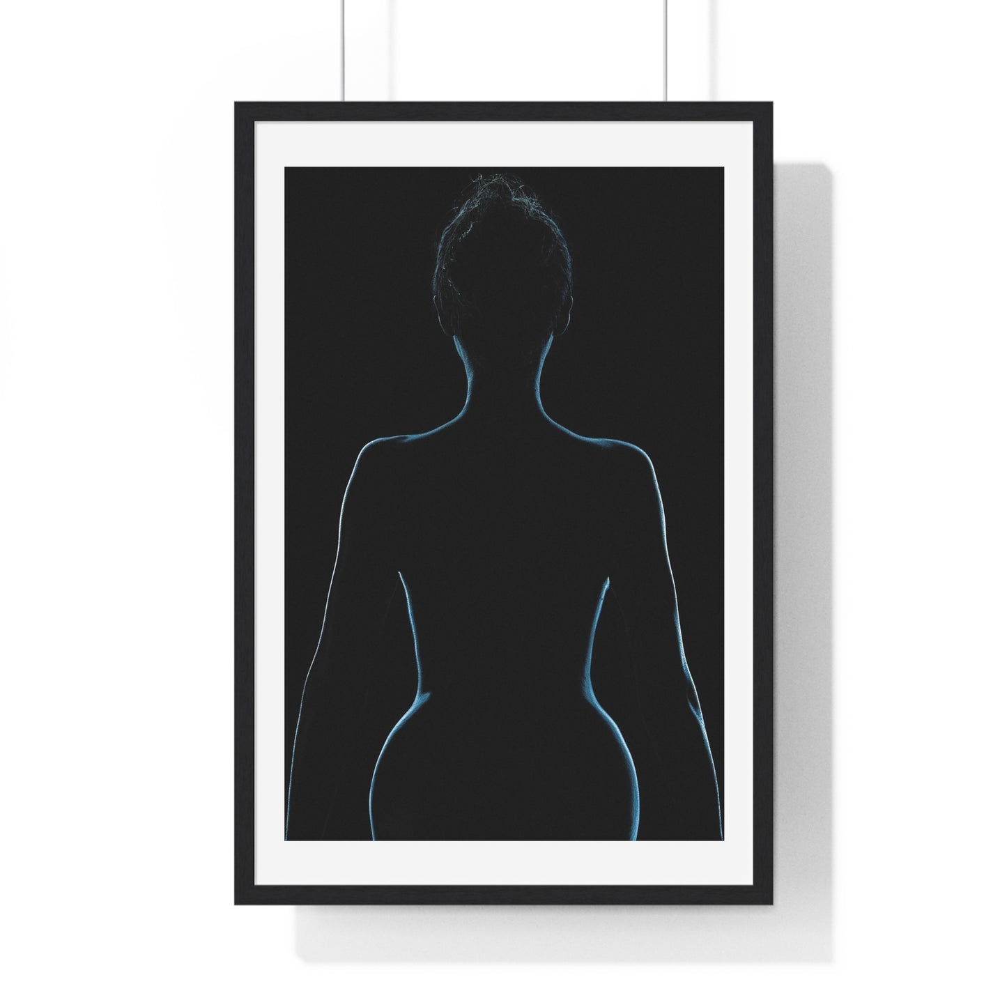 Silhouette of Female Body, Framed Art Print