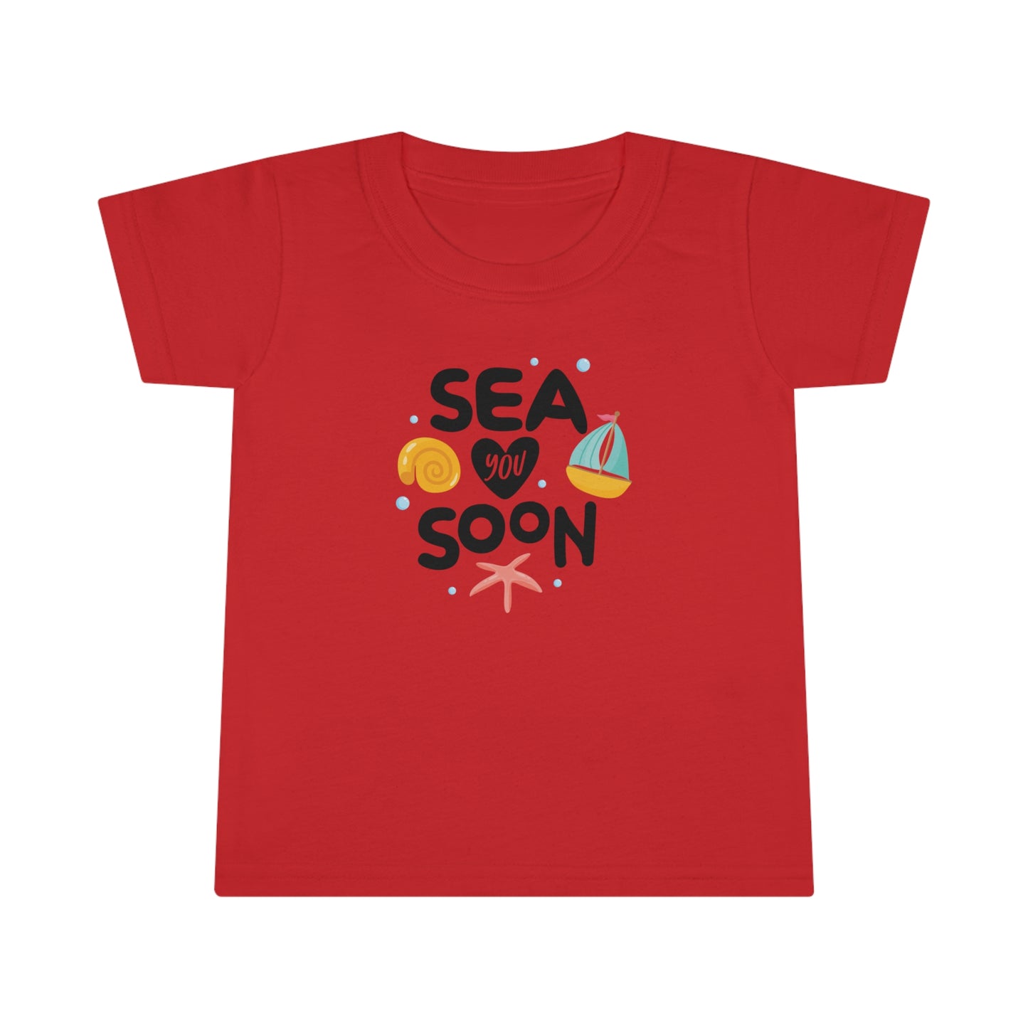 Sea You Soon Seashells Design Toddler T-Shirt